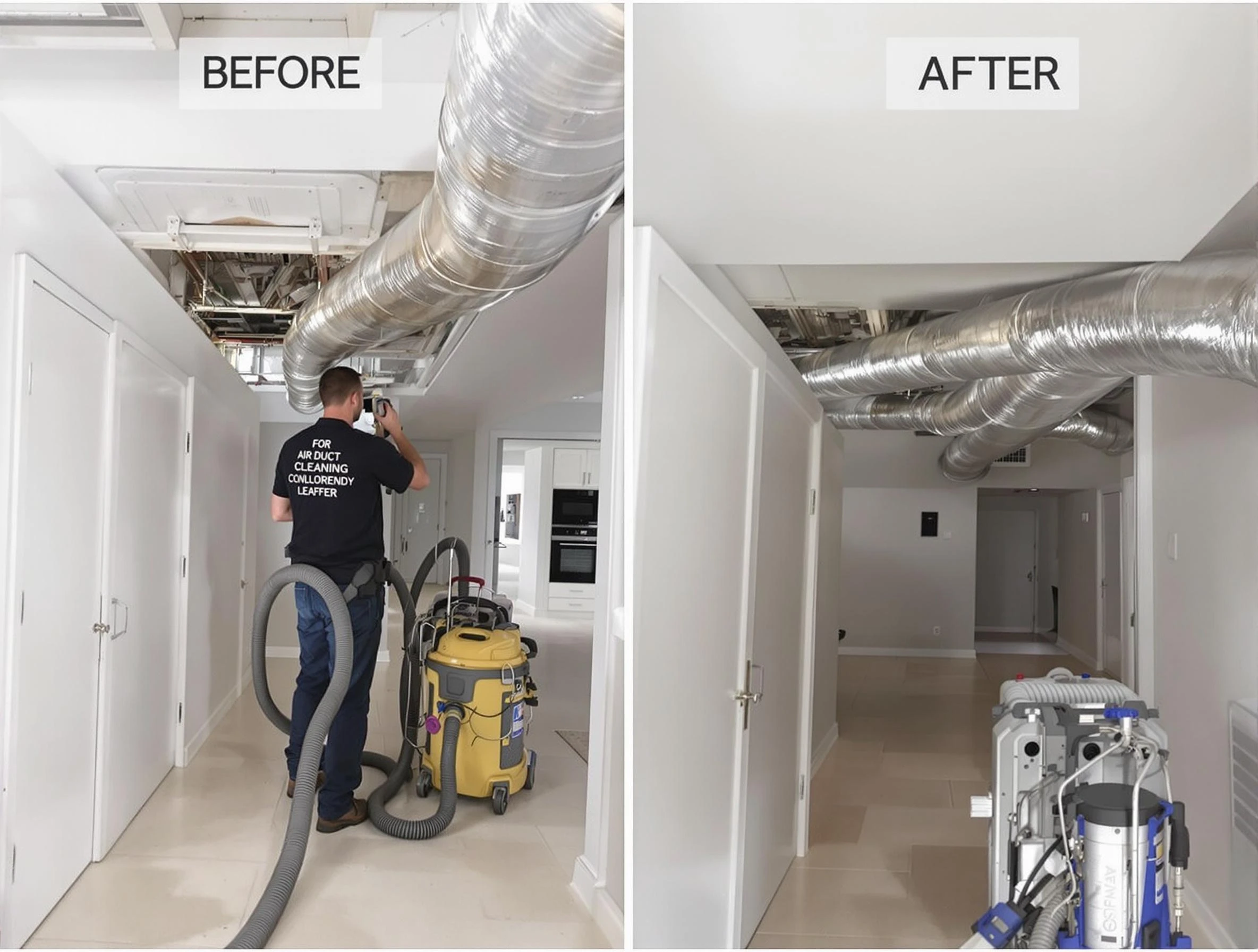 Leominster Air Duct Cleaning professional performing thorough air duct cleaning in Leominster